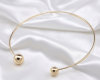 Op43  Złoty naszyjnik choker stal chirurgiczna nierdzewna 316L